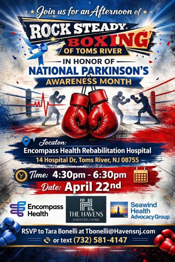 Rock Steady Boxing In Toms River This April for National Parkinson's Awareness Month